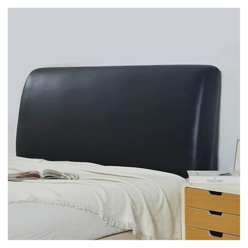 IUVYTA Kopfteilbezug aus Kunstleder, elastisch, All-Inclusive-Bett, Kopf, Rücken, Nachttisch, Schutz, Zuhause, Hotel für Bett (schwarz, 220 cm) von IUVYTA