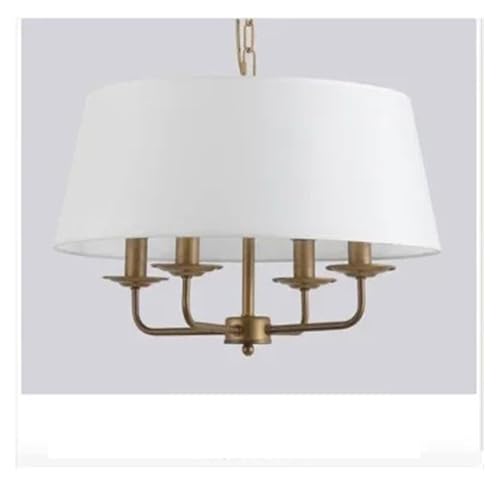 IUVYTA Moderne Wohnzimmer Flur Treppe Kronleuchter Licht Flaxen Stoff Lampenschirm Hängelampe Stoff Lampenschirm Lampe Abdeckung für Kronleuchter(Gold X White) von IUVYTA