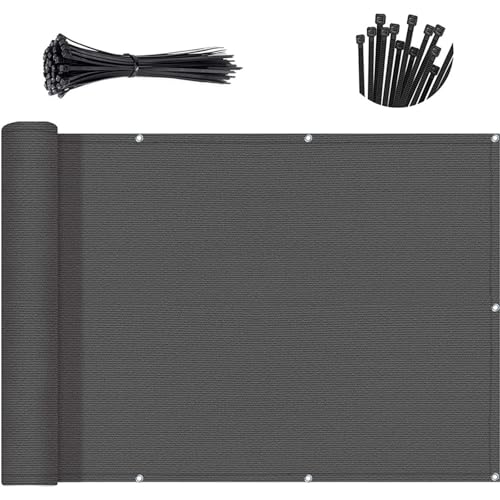 IUVYTA Sichtschutz Zaunbezug Stoff for dekorative Zäune Außenterrasse Wand Garten Markise für Garten Terrasse(Gray,1.2 x 7 m) von IUVYTA