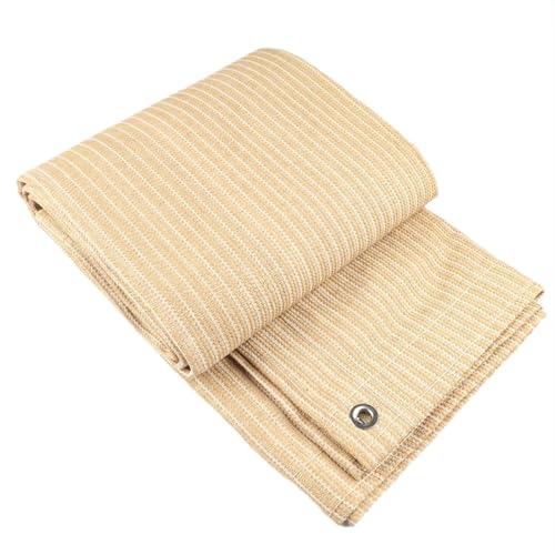 IUVYTA Verdicken Sie beige Balkon Sichtschutz Hinterhof Garten Zaun Mesh Outdoor Markise Wohnung Terrasse Sichtschutznetz für Garten Terrasse(1.2x5m) von IUVYTA