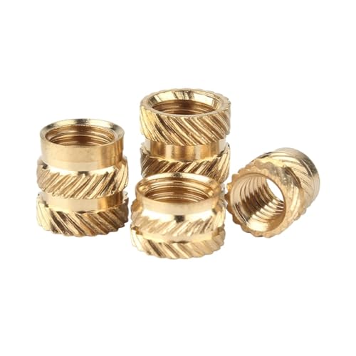 M2 M2,5 M3 M4 M5 M6 Messing Hot Melt Einsatz Rändelmutter Gewinde Wärme Formen SL-typ Doppel Twill Injektion eingebettete Mutter 3D Drucker für Drucker(Length 8mm 30pcs,M2.5(OD3.5mm)) von IUVYTA