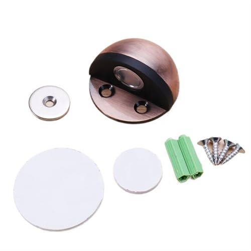 Sicherheitsschutz, Gummi-Türstopper, Schranktürschlösser, Halter, Türschlösser, Boden-Tür, Zugluftstopper, Heimwerker für Boden (Rot-Bronze, B) von IUVYTA