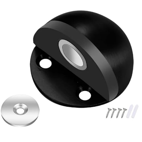 Türstopper aus Edelstahl, nicht stanzend, unsichtbar, Türstopper, Türhalter, Bodenmontage, nagelfrei, für den Boden, Schwarz, 1 Stück Türstopper aus Edelstahl, nicht stanzend, unsichtbar, Türstopper, Türhalter, Bodenmontage, nagelfrei, für den Boden, Schwarz, 1 Stück von IUVYTA