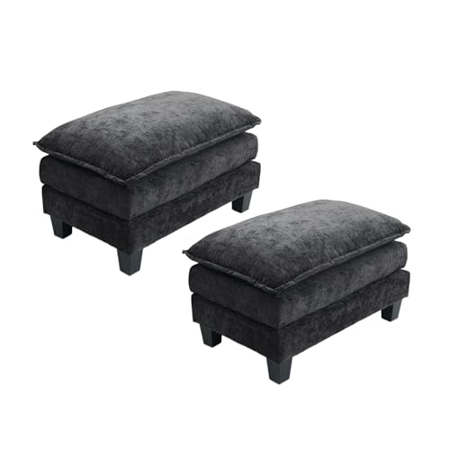 IUXPAM Enthält nur 2 Ottomanen, zur Verwendung mit Anderen modularen Sofas (Schwarz, Nur 2 Ottomane) von IUXPAM