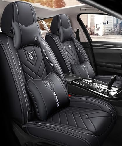 IUYIXWFP Autositzabdeckungen voller Set 5 Sitz für Ledersitzabdeckungen Luxussitzabdeckung Vorder- und Rücksitzschutz, Leder -Autositzabdeckungen wasserdichte weiche Autositz,D von IUYIXWFP