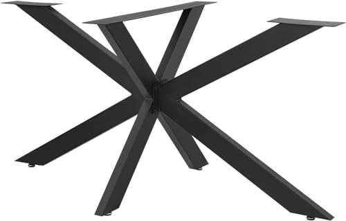 IUokLU DIY Tischgestell – Tischbeine, Möbelbeine, pulverbeschichtete Stahlbeine – Beine im Industriestil, einfache Montage, inklusive Bodenschutz von IUokLU
