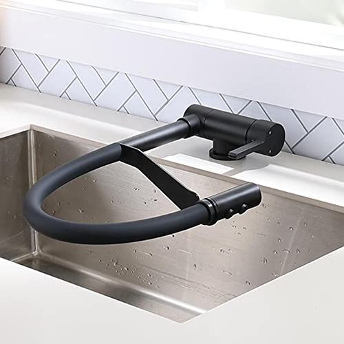 IUokLU Küchenspülenarmaturen Mischbatterie Wasserfall Klappbare Küchenspüle Wasserhahn Schwenkbar Messing Multifunktions Klappbare Küchenmischbatterie - Schwarz,Schwarz IUokLU Küchenspülenarmaturen Mischbatterie Wasserfall Klappbare Küchenspüle Wasserhahn Schwenkbar Messing Multifunktions Klappbare Küchenmischbatterie - Schwarz,Schwarz von IUokLU