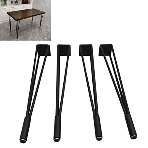 IUokLU Moderne Tischbeine für ESS- und Couchtische und Stühle, 45 cm/72 cm Haarnadelbeine, Möbelbeine aus Metall, mit verstellbaren Befestigungsschrauben von IUokLU