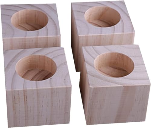 IUokLU Möbelbeine, erhöhen 5 cm, Holzmöbel, Möbelheber, Beine erhöhen, Sofa, Bett, Stuhl, Schrank, 4 Stück von IUokLU