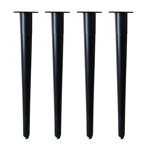 IUokLU Möbelbeine 4 × Massivholz, konische Esstischbeine, Couchtisch-Stützbeine, mit Fußpolstern, können 400 kg tragen von IUokLU