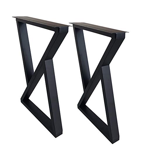 IUokLU Set aus 2 Stahlbeinen für Esstisch, 20 × 18 Zoll / 20 × 28 Zoll, Metallbein für Schreibtisch oder Arbeitsplatz, DIY-Möbelbeine Z von IUokLU