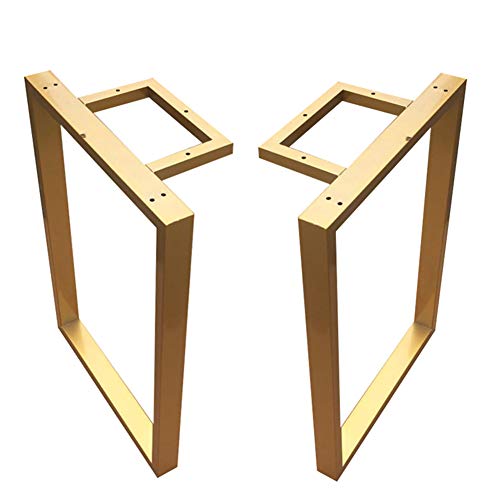 IUokLU Tischbeine Gold, 2er-Set Küchen-Esstischbeine, kräftiger Stehtischsockel aus Metall, verstellbare Schreibtischbeine von IUokLU