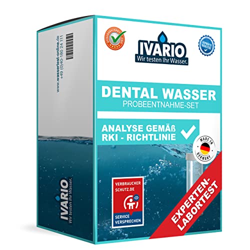 IVARIO Labor-Wasseranalyse für Dentaleinheiten - Zahnarztpraxis (RKI/KRINKO)/Experten-Analyse im Fachlabor/24h-Versand/kostenlose Expertenberatung/Eigenständige Probenahme von IVARIO