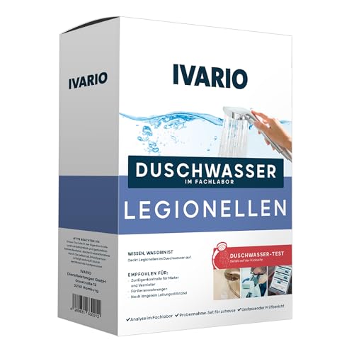 IVARIO Legionellen Labor-Wassertest für Trinkwasser/Leitungswasser, Experten-Analyse im akkreditierten Deutschen Fachlabor/kostenlose Beratung/Einfache Probenahm von IVARIO