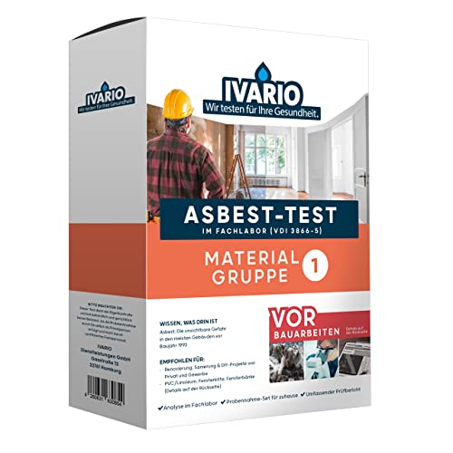 Asbest Material-Test inkl. KMF (Künstliche Mineralfasern) - Asbest-Analyse im Fachlabor (10-Tage-Standard-Analyse) von IVARIO