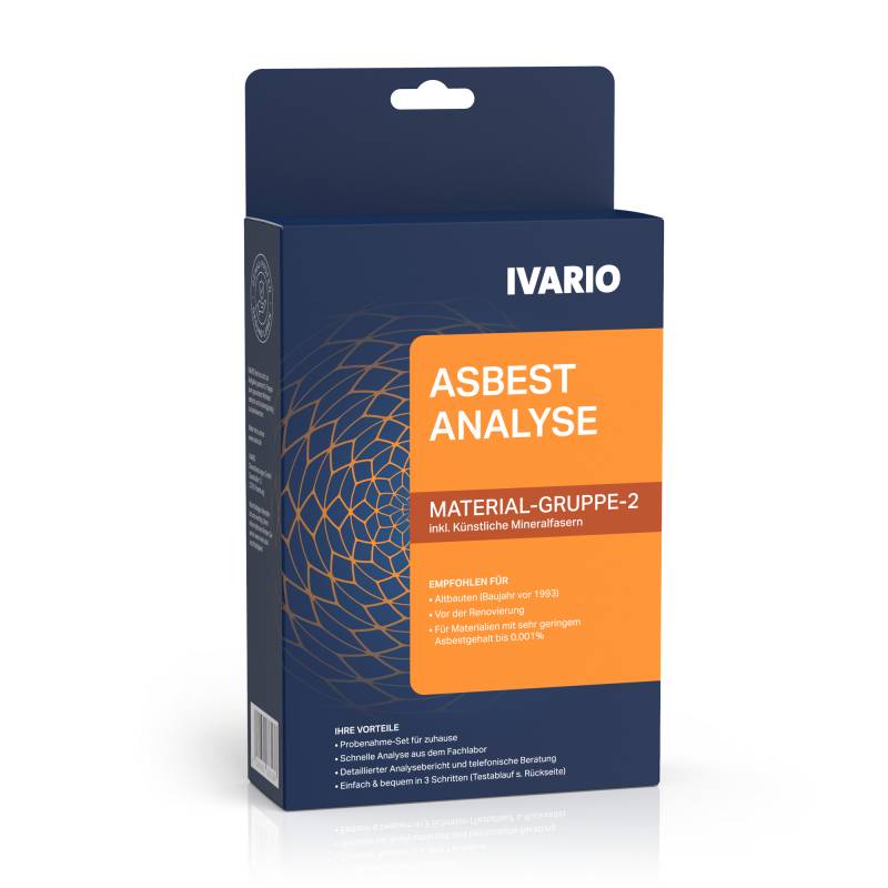 IVARIO Asbesttest 'Materialgruppe 2' Laboranalyse von IVARIO