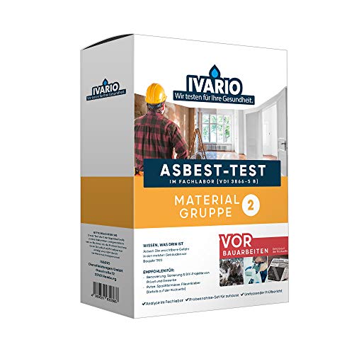IVARIO Express Asbest Material-Test Spezial + KMF/REM-Methode/gemäß VDI 3866 - Experten-Analyse, Einfache Probenahme, Keine Vorkenntnisse nötig, Empfohlen vor Bauarbeiten von IVARIO