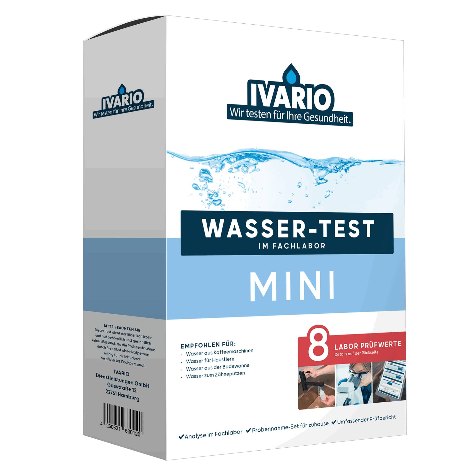 IVARIO Wassertest 'Mini' 8 Prüfwerte von IVARIO