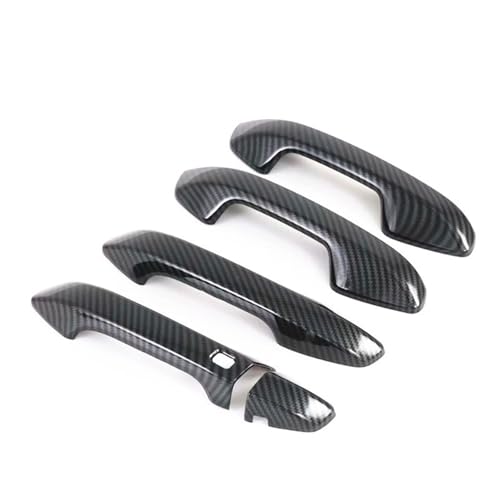 IVCHVYWFG Auto ABS Türgriffabdeckung Verkleidung Außendekoration Teile Kohlefaser Aufkleber Auto Styling Kompatibel für Kia Seltos 2021-2020 Zubehör(Carbon) von IVCHVYWFG