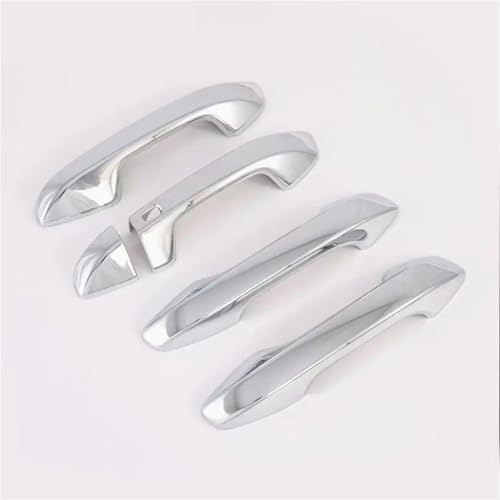 IVCHVYWFG Auto ABS Türgriffabdeckung Verkleidung Außendekoration Teile Kohlefaser Aufkleber Auto Styling Kompatibel für Kia Seltos 2021-2020 Zubehör(Silver) von IVCHVYWFG