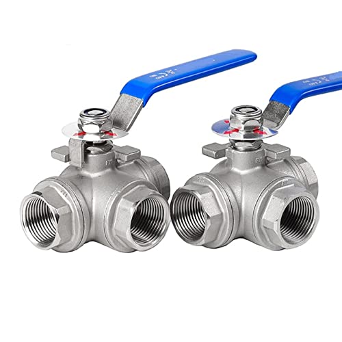 1/2 Quot 3/4 Quot 1 Quot 1-1/4 Quot 1-1/2 Quot 2 Quot Dreiwege-Kugelhahn aus Edelstahl, Typ L, Typ T, 304, manuelles Ventil mit Innengewinde, 1 Stück(T Type,3/8 Inch) von IVEKYKIBC