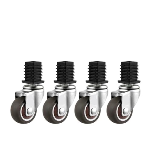 1,5-Zoll 19/22/25 Möbel Vierkantrohr Rad Universal Rack Edelstahl Silent Brake Caster(22-a) von IVEKYKIBC