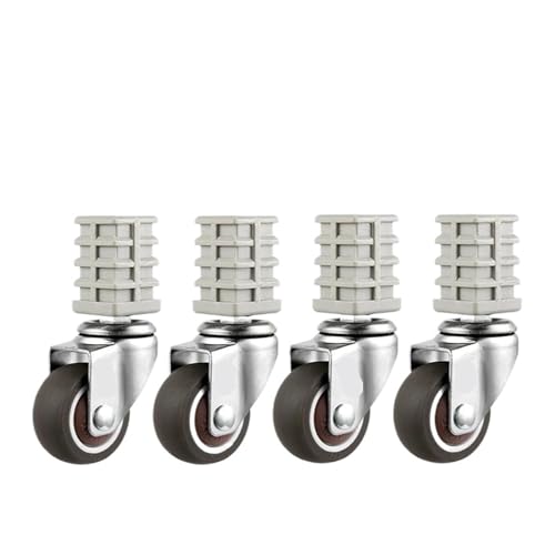 1,5-Zoll 19/22/25 Möbel Vierkantrohr Rad Universal Rack Edelstahl Silent Brake Caster(25-a) von IVEKYKIBC