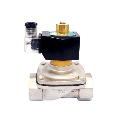 1 STÜCK 2/2 220 VAC 2-Zoll-Normalerweise offenes Wassermagnetventil mit hoher Temperaturbeständigkeit von 150 Grad SS304(NPT-AC230V) von IVEKYKIBC