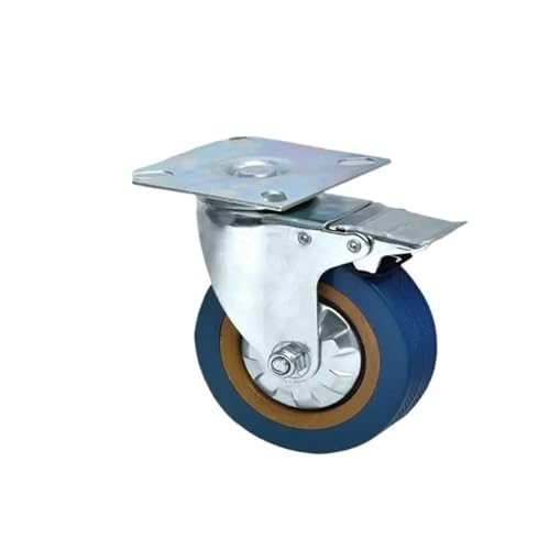 1 Stück 4 Zoll PVC Schwenkrad Flachboden Industrielle Lenkrolle Trolley Kühlwagen von IVEKYKIBC