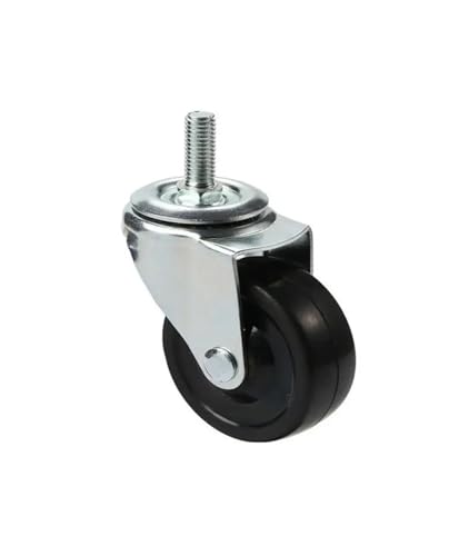 2,5-Zoll-Rollen M8/M10/M12 verschleißfeste LKW-Gleitschrauben Gummi-Universalräder Möbel-/Schrankrollen(M12-15mm) von IVEKYKIBC