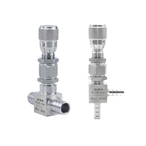 4/6/8/10/12/14mm Schlauchanschluss Pagode Edelstahl 304 Nadelventil Mikrodurchflussregulierung Dosierventil Controller Wasser Gas(4mm,Elbow 90 Degree) von IVEKYKIBC