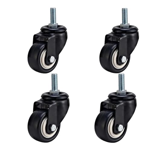 4 PCS Heavy Duty Service Lagerung Räder Rollen Büro Stuhl Schwarz Bremse Roller Sitz Möbel Transport Trolley Räder(4 Swivel Wheels) von IVEKYKIBC