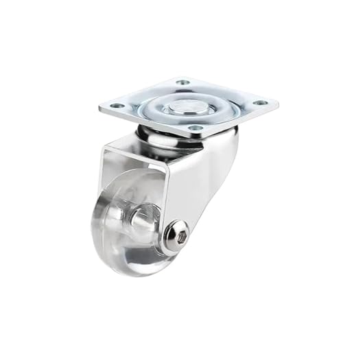 4 Teile/los 1,5 zoll Möbel Vitrine Stille Gummi Rad Transparent Universal Pulley Lenkung Caster(A) von IVEKYKIBC