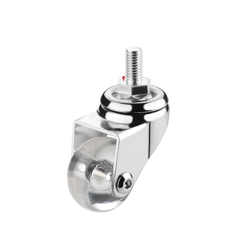 4 Teile/los 1,5 zoll Möbel Vitrine Stille Gummi Rad Transparent Universal Pulley Lenkung Caster(C) von IVEKYKIBC