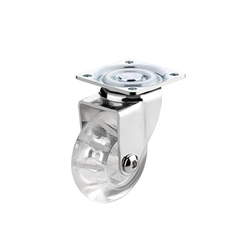 4 Teile/los 2 zoll Möbel Vitrine Stille Gummi Rad Transparent Universal Pulley Swivel Caster(A) von IVEKYKIBC