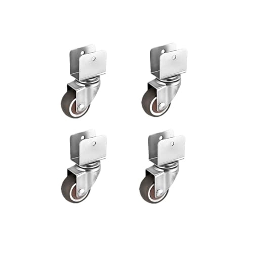 4 Teile/los U-Förmigen rollen 16/18/20/25mm TPE Schwenk Räder Massivholz Bremse Lenkung Möbel Sperrholz(25.5mm Universal,2 Inch) von IVEKYKIBC