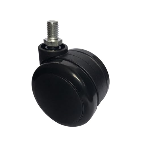 5 stück/lot 2,5 zoll Drehstuhl M10/M11 Rad Swivel Caster Computer Zubehör Stumm(Screw-black) von IVEKYKIBC