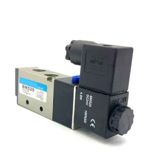 BM520 G1/4 Pneumatisches Magnetventil Zweipositions-Fünfwege-Luftregelventil Einzelspule Doppelspule(Ac220v-5pcs,BM520 02 G1-4 2-5Way) von IVEKYKIBC