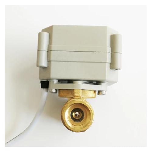 DC12V/DC24V 2-Wege-Messing 1/4'' Elektromotorventil Metallgetriebe mit Positionsanzeige und Signalrückmeldung(Dn8 Npt Thread,DC24-CR201) von IVEKYKIBC