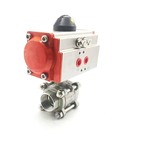 DN25 Dreiteiliger pneumatischer Kugelhahn - mit hoher Plattform304 Doppeltwirkender Zylinder(Single Acting) von IVEKYKIBC
