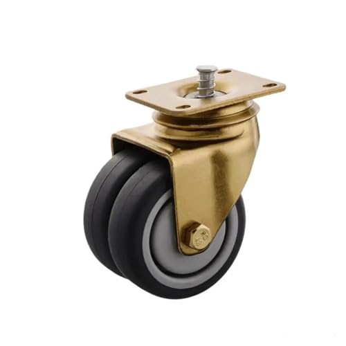 IVEKYKIBC 1 stück 3-Zoll Esszimmer warenkorb Rad mit Zentrale Steuerung Bremse Lenkrolle Lager Stille TPR Doppel von IVEKYKIBC