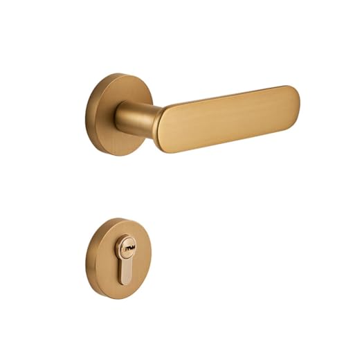 IVEKYKIBC Innen Split Lock Griff Messing Schlafzimmer Zimmer Holz Türschloss Rose Gold Magnetische Innen Türschloss von IVEKYKIBC
