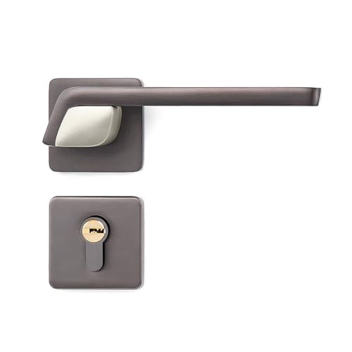 IVEKYKIBC Innen Stille Magnetische Schlösser Schlafzimmer Türschlösser Anti-Diebstahl Split Holz Tür Griff(Gris) von IVEKYKIBC