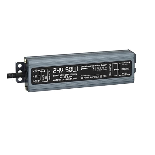 IVEKYKIBC LED Wasserdichtes Schaltnetzteil 220 bis 24V 200W300W350W400W500W600W DC Transformator(24V2.1A 50W) von IVEKYKIBC