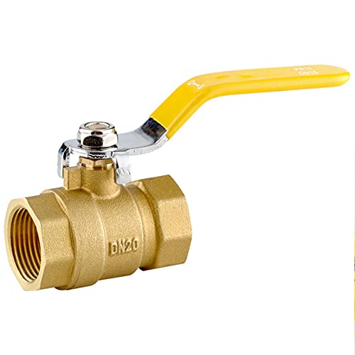 Messing-Kugelhahn DN8 DN15 DN20 DN25 DN40 DN50 Kunststoffbeschichteter Hebelgriff 1/4 Zoll Innen-/Außengewinde Messing-Durchflussregelventil(DN32) von IVEKYKIBC