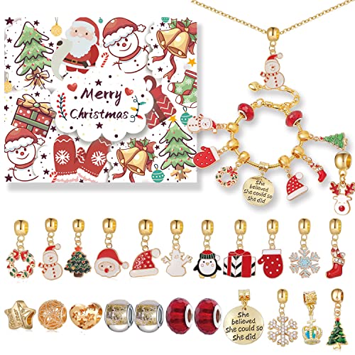 Adventskalender 2024 Mädchen Schmuck Weihnachtskalender - 24 Füllung Adventskalender Schmuck Damen, Schmuck Selber Machen Set, Weihnachten Geschenke für Mädchen Frauen Teenager (Weiß) von IVEOPPE