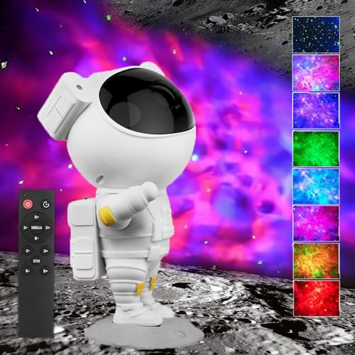 Astronaut Sternenhimmel Projektor - Galaxy Projector mit Fernbedienung, Nordlicht Projektor, Nachtlicht Sternenhimmel Kinder Erwachsene für Party Dekoration Geburtstag Valentinstag Jahrestag Geschenke von IVEOPPE