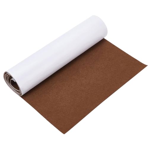 Filz Selbstklebend Filzmatte - 40x220cm Filz Stoff Selbstklebend, für Schachtel-Liner Untersetzer Schubladenmatte Auto Bilderrahmen Stuhlbein Tischbeine, 1 mm Dick (Hellbraun) von IVEOPPE