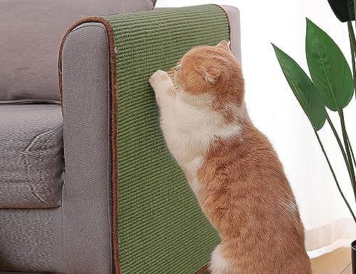 IVEOPPE Kratzmatte Katze, 60*40 cm Sisalmatte Kratzpads für Katzen, Sisal Teppich Katzen für Sofas，Kratzmatte für Wandverkleidungen, Kratzteppich Katze，Klettverschluss-Kratzdecke für Katzen,2er-Pack von IVEOPPE