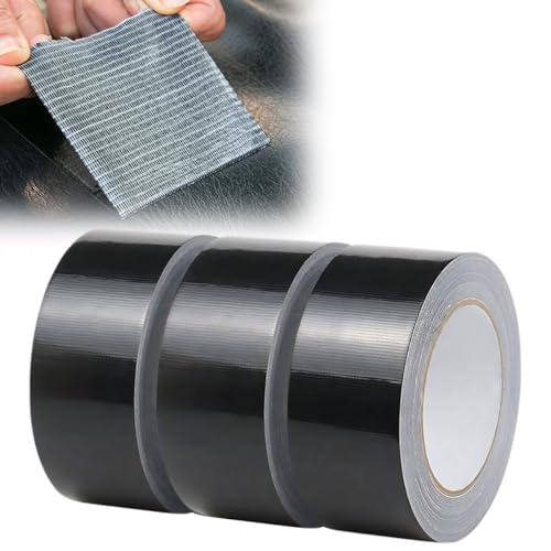 IVEOPPE Panzertape Schwarz Extra Stark Panzerband - 3 Rollen 40m x 48mm Gewebeband, Wasserdichtes Klebeband, Duct Tape, Reparaturband, Gewebeklebeband für Innen und Außen von IVEOPPE